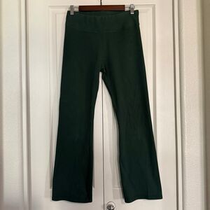 PACT On The Go Womens Leggings Dark Green Bootcut Yoga Pants Stretch Size Medium